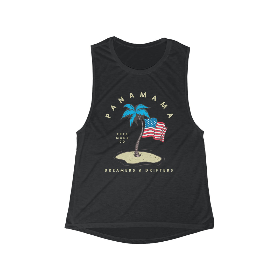 Panamama - Flowy Scoop Muscle Tank - American Palms