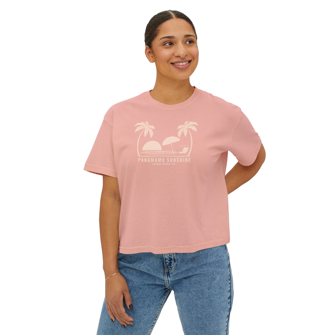 Panamama - Sunshine - Peach Boxy Tee