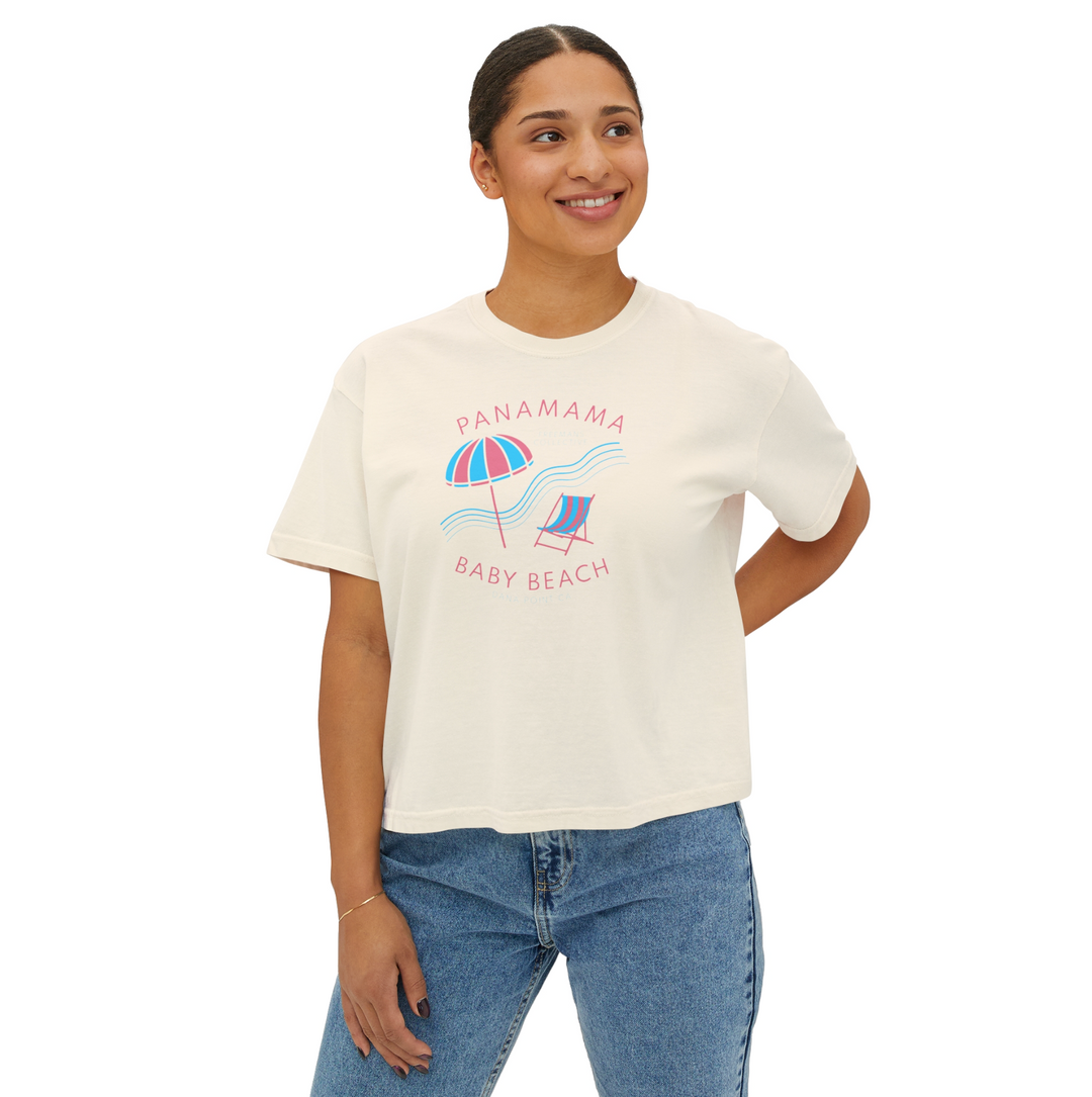 Panamama - Baby Beach - Ivory Boxy Tee