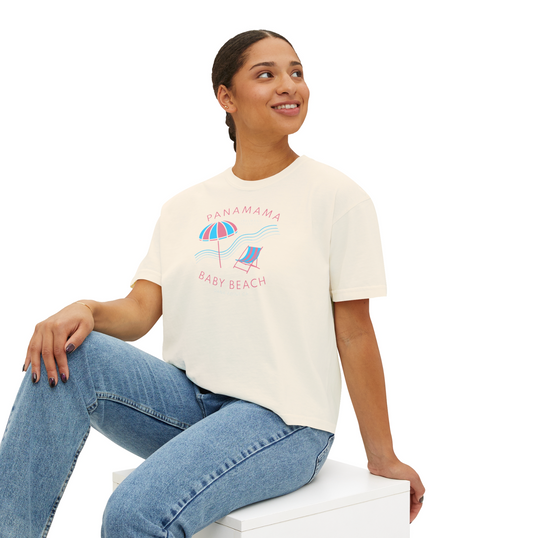 Panamama - Baby Beach - Ivory Boxy Tee