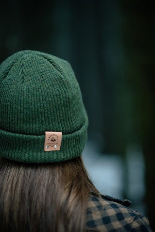 Merino Wool Beanie - Forest Green