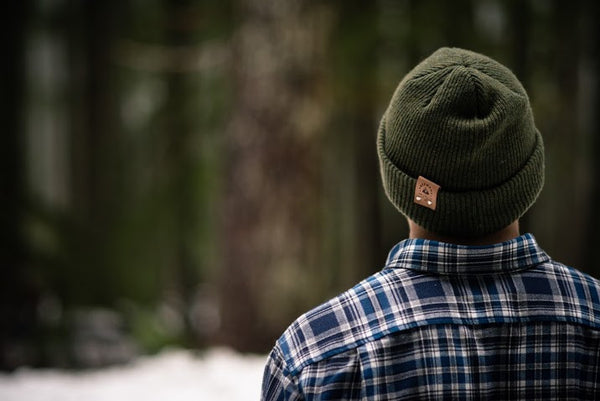 Merino Wool Beanie - Forest Green