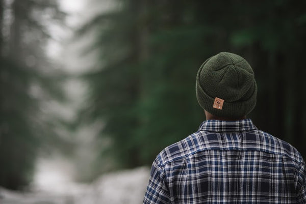 Merino Wool Beanie - Forest Green