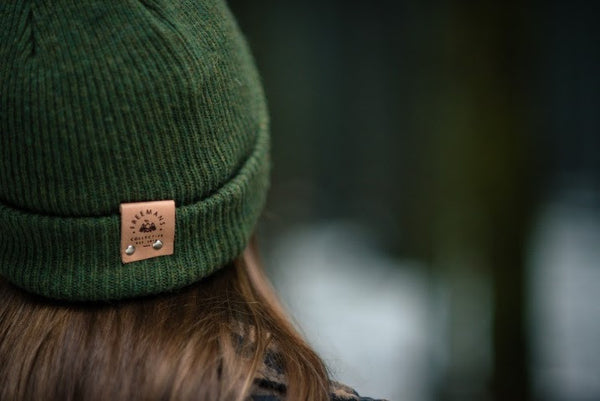 Merino Wool Beanie - Forest Green