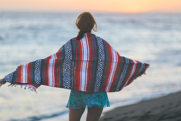 Big Sur Blanket Sunset Red